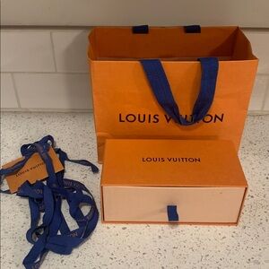 Louis Vuitton Orange Box with Blue Handles